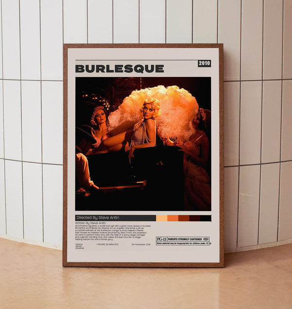 Burlesque Poster, Steve Antin, Minimalist Movie Poster