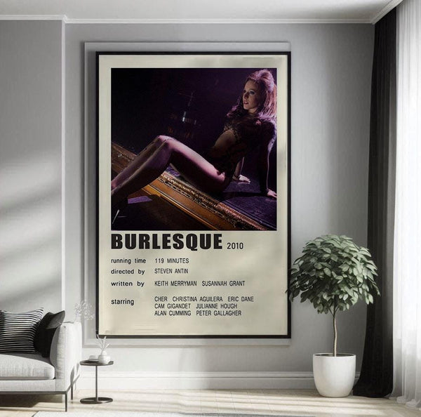 Burlesque (2010) Movie Poster Canvas Poster Minimalist Poster Art Print Gifts for Lover Mural Painting Home Decoration 1766623949