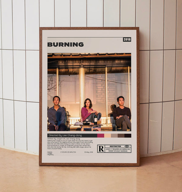 Burning Poster,Lee Chang-dong, Minimalist Movie Poster