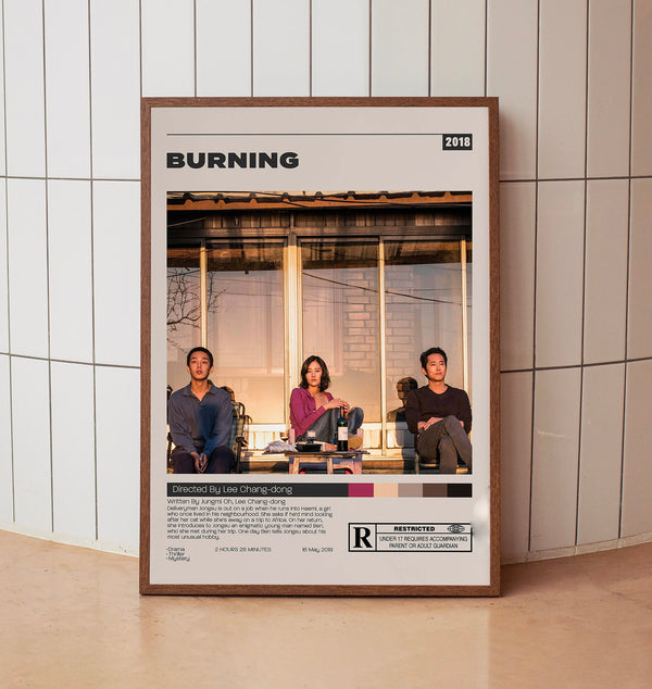 Burning Poster, Lee Chang-dong, Minimalist Movie Poster,Film Poster