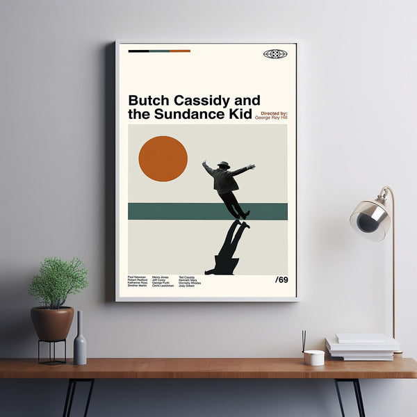 Butch Cassidy And The Sundance Kid Movie, Retro Movie, Custom Poster, Illustration Art, Modern Vintage, Movie Poster, Mom Gifts