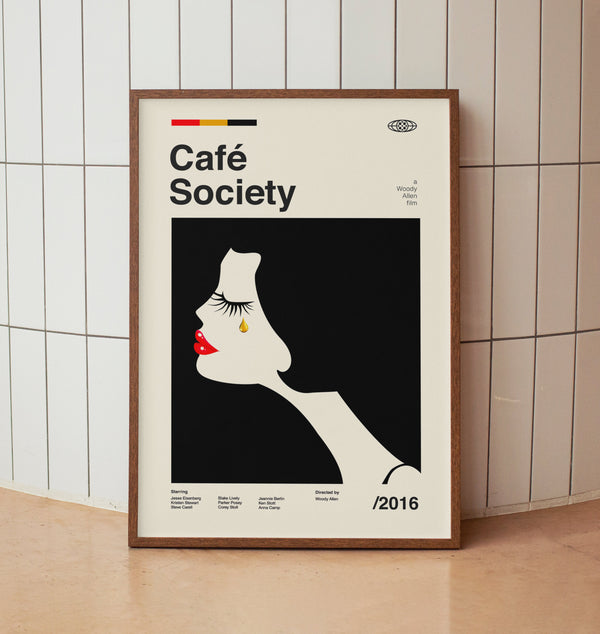 Cafe Society 2016 Vintage Minimalist Movie Poster - Woody Allen -  Midcentury Wall Art Print 1488326059