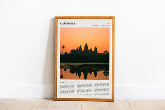 Cambodia Wall Art Poster Poster Kingdom of Cambodia Phnom Penh  Black White Poster  Poster  Art Gift 1687916584