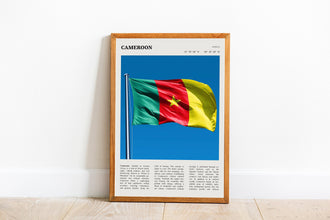 Cameroon Flag Print Africa Wall Art Poster Poster  Black White Poster  Poster  Art Gift 1704467487