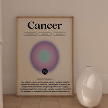 Cancer Zodiac Wall Art  Astrology Wall Art  Meditation Poster  Aura Print  Spiritual Wall Art   Aesthetic Art Print 1598381840