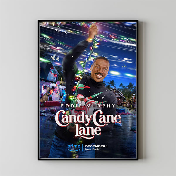 Candy Cane Lane Movie Poster 2023 FilmRoom Decor Wall ArtPoster GiftCanvas prints 1