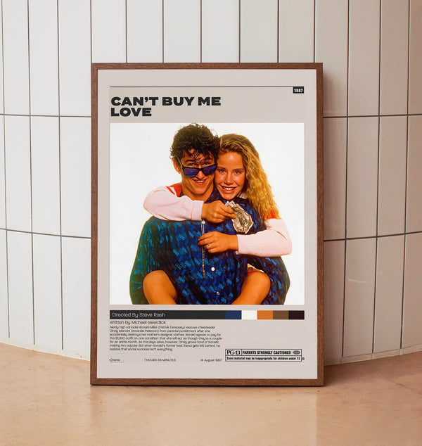 Can't Buy Me Love, Steve Rash, Minimalist Movie Poster,Home decor