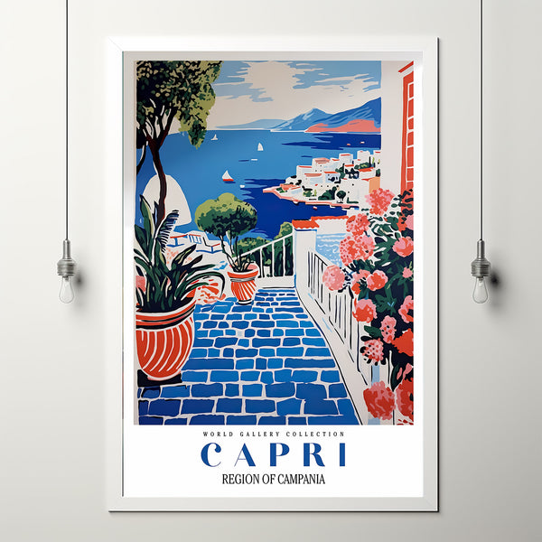 Capri Italy Wall Art, Italy Travel Poster, Blue Capri Beach Print, Capri Poster, Blue Posters, Ocean Art, Ocean Wall Art, Capri Wall Art