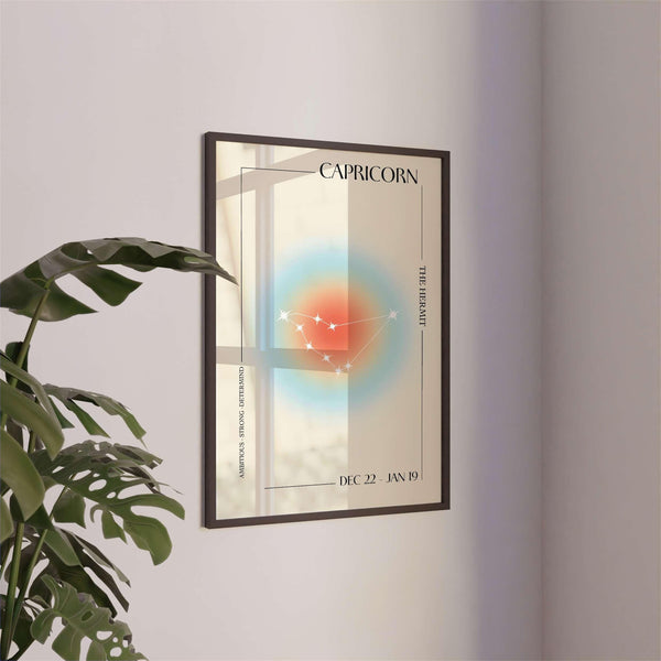 Capricorn Wall Art  Astrology Art Print  Capricorn Zodiac Poster  Spiritual Wall Art   High Quality 1556158600