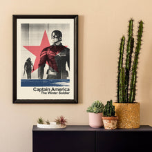 Captain America Mid Century Movie Poster  Film Posters  Minimalist Movie Poster    Wall Art Poster 1066170039