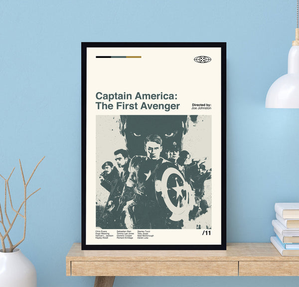 Captain America The First Avenger Poster, Captain America Movie, Retro Movie Poster, Abstract Poster, Retro Poster, Minimalist Art 1686636130