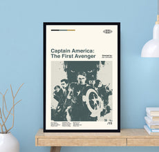 Captain America The First Avenger Poster, Captain America Movie, Retro Movie Poster, Abstract Poster, Retro Poster, Minimalist Art 1686636130