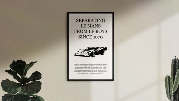 Car Enthusiast Retro Porsche 917 Print, Car Enthusiast car and driver Wall Art, Trendy Headline Poster 1445140203