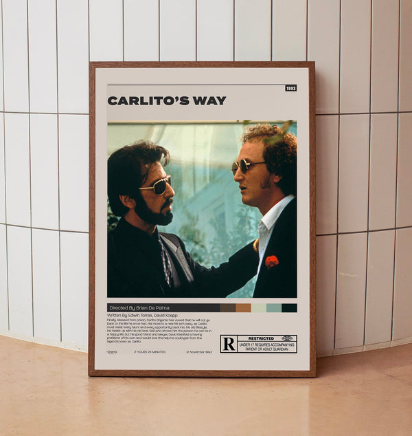 Carlito's Way Poster,Brian De Palma, Minimalist Movie Poster