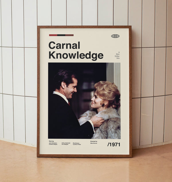 Carnal Knowledge Vintage Movie Poster - Jack Nicholson - Minimalist Midcentury Wall Art Print
