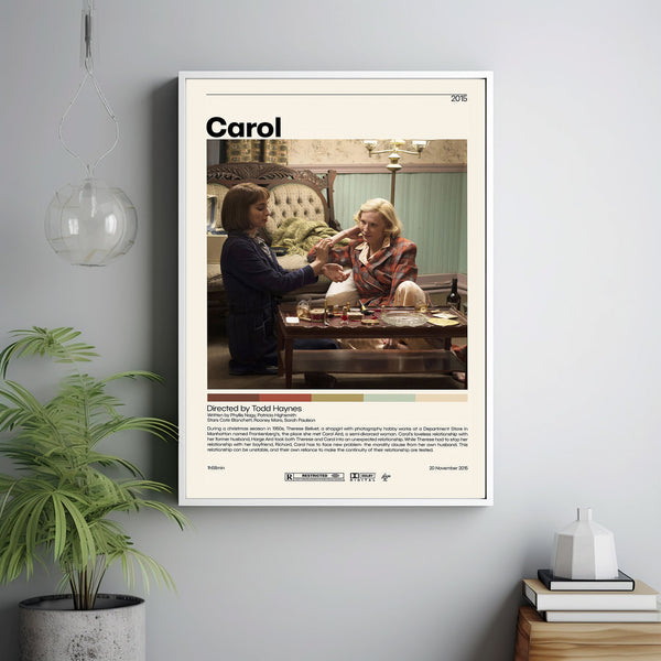 Carol by Todd Haynes Minimalist Movie Poster | Vintage Retro Art Print | Customizable Wall Art for Home Decor