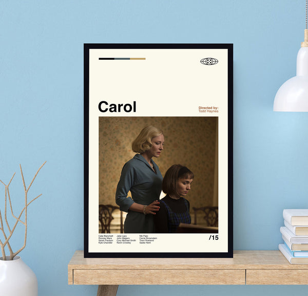 Carol Movie Poster, Carol Print, Todd Haynes, Retro Movie Poster, Minimalist Art, Vintage Poster, Midcentury Art, Movie Poster, Wall Decor 1716838714
