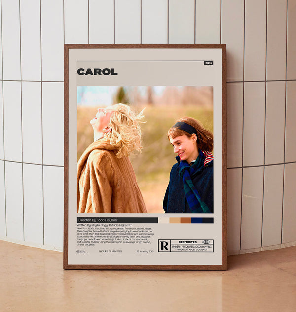 Carol Poster,Todd Haynes, Minimalist Movie Poster,home decor
