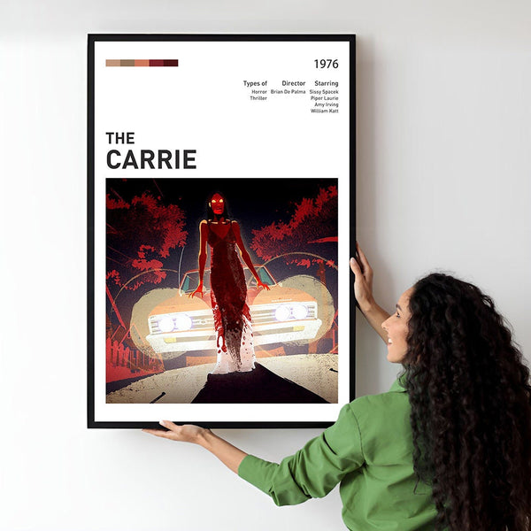 Carrie Movie Poster  Minimalist  Midcentury Poster  Wall Art Print  Retro Movie Poster 1746125929