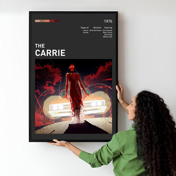 Carrie Movie Poster  Minimalist  Midcentury Poster  Wall Art Print  Retro Movie Poster 1746125929 - Copy (2)