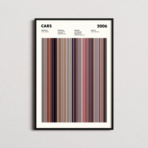 Cars Movie Barcode Print, Cars Print, Cars Poster, Cars Wall Art, Cars Art Print, Cars Frames Print, Movie Buff Gifts, Movie Posters 1631622577