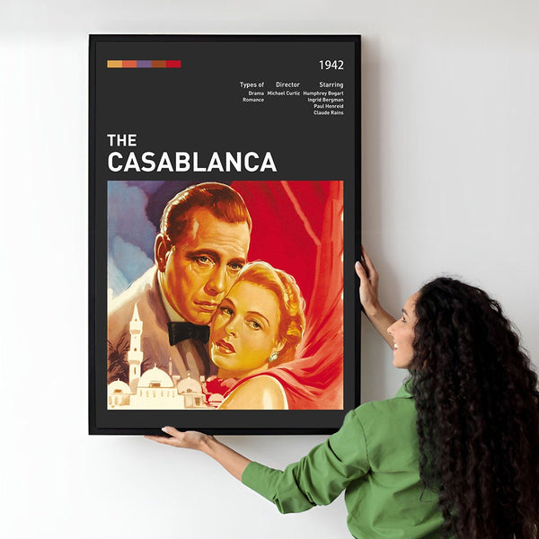 Casablanca Movie Poster  Minimalist  Midcentury Poster  Wall Art Print  Retro Movie Poster 1735357666 - Copy (2)