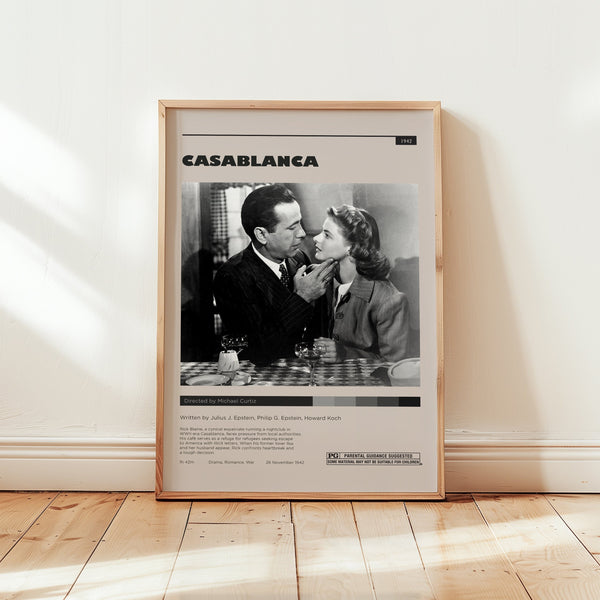 Casablanca Movie Poster, Humphrey Bogart Wall Art, Minimalist Wall Decor, Digital Download, Hollywood Film Print, Gift for Movie Lovers 1761805719