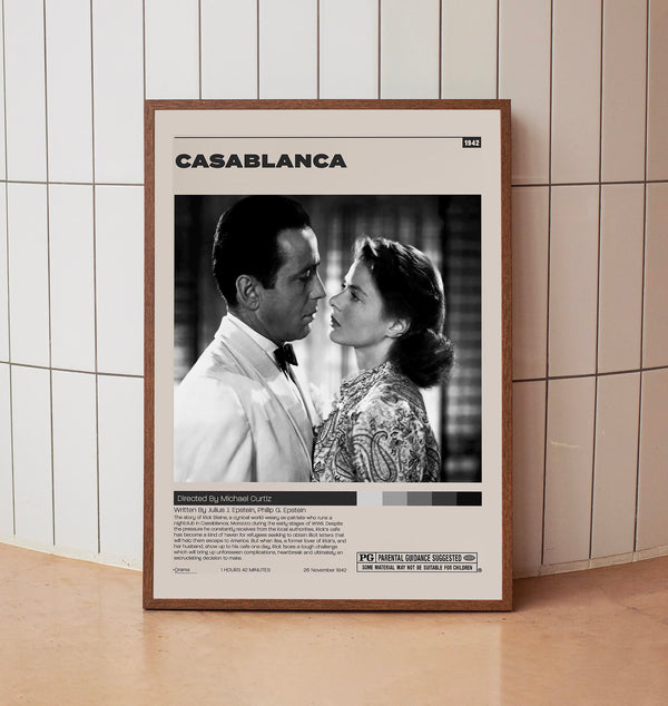 Casablanca Poster,Michael Curtiz, Minimalist Movie Poster,home decor