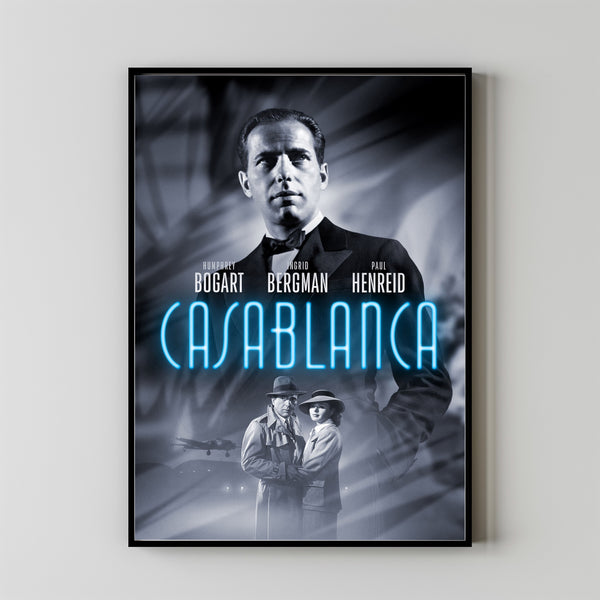 Casablanca (1943) Poster Art Print Movie Posters Gift for Movie lovers
