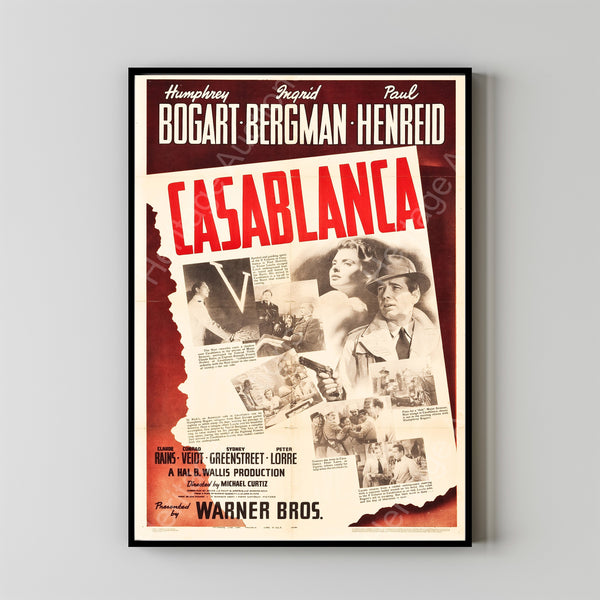 Casablanca (1943) Poster Art Print Movie Posters Gift for Movie lovers 3