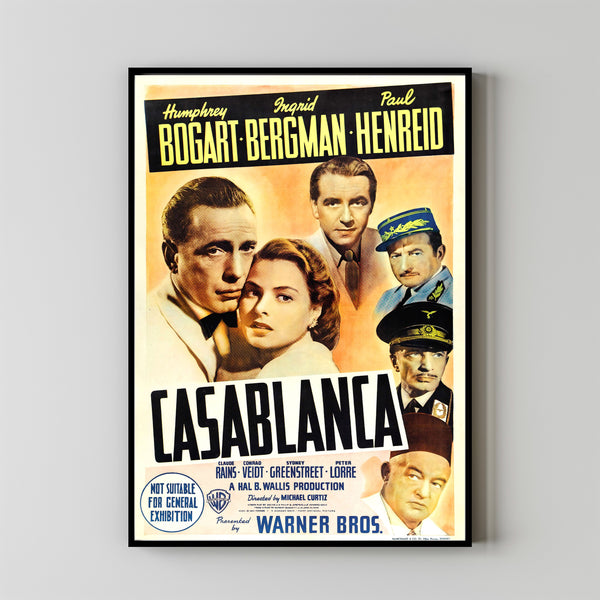 Casablanca (1943) Poster Art Print Movie Posters Gift for Movie lovers 5