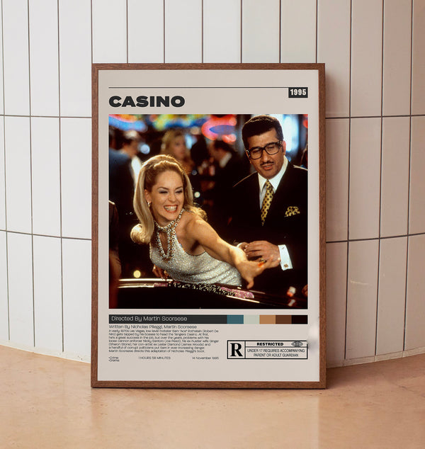 Casino Poster, Martin Scorsese, Minimalist Movie Poster, Vintage Retro Art Print,Home Decor,