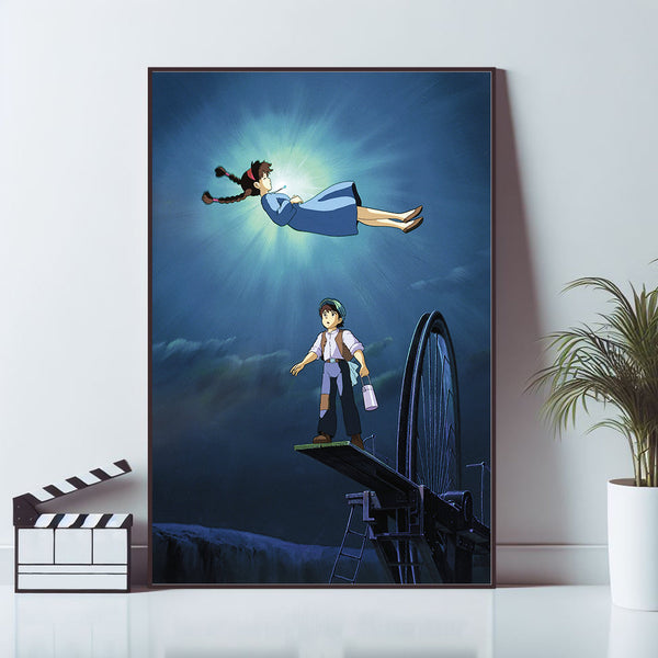 Castle in the Sky Movie Poster, Home Decor, Canvas Material Gift, Live Room Wall Art, High Quality Reproduction, Keepsake 1614843608