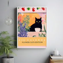 Cat Wall Calendar, Wall Calendar Art, 2024 Wall Calendar, 12 Month Calendar, Monthly Calendar, Illustrated Calendar, Christmas Gift 2