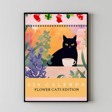 Cat Wall Calendar, Wall Calendar Art, 2024 Wall Calendar, 12 Month Calendar, Monthly Calendar, Illustrated Calendar, Christmas Gift 2