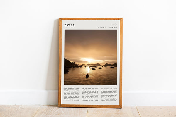 Cat Ba Island Wall Art Vietnam Poster Poster  Cat Ba Island Vietnam Black White Poster  Poster  Art Gift 1685553238