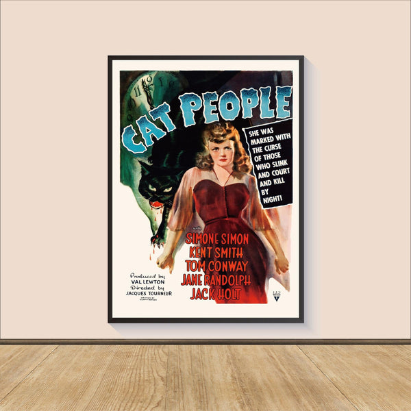 Cat People (1942) Movie Poster Print, Canvas Wall Art, Room Decor, Personalized gift, Gifts for HimHer, Wall Art Print 1554954892