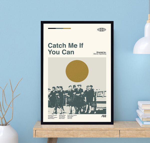 Catch Me If You Can Poster, Steven Spielberg, Retro Movie Poster, Minimalist Art, Vintage Poster, Modern Art, Wall Decor, Home Decor 1686639724