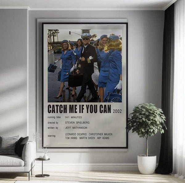 Catch Me If You Can (2002) Movie Poster Canvas Poster Minimalist Poster Art Print Gifts for Lover Mural Painting Home Decoration 1771408455