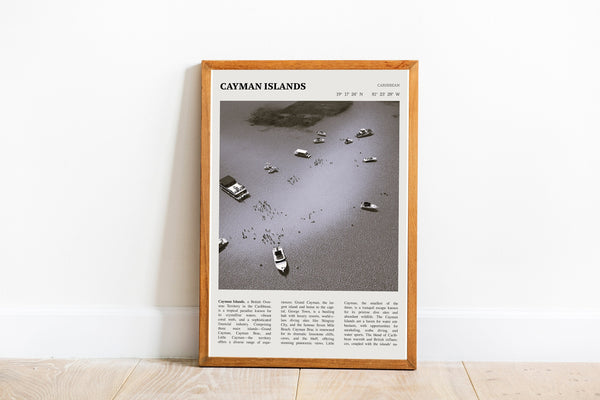 Cayman Islands Wall Art Poster  Cayman Islands Black White Poster  Poster  Art Gift 1665763761