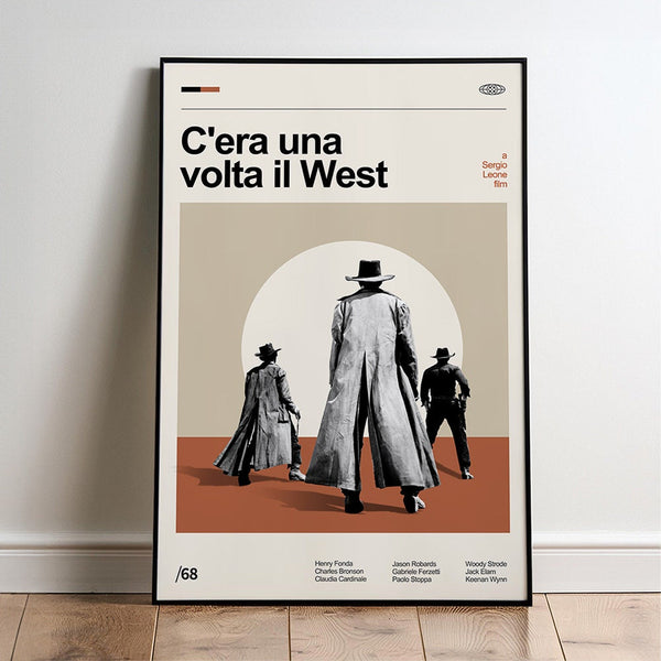 C'era una volta il West Movie Poster  Minimalist  Midcentury Poster  Wall Art Print  Retro Movie Poster 1716277964