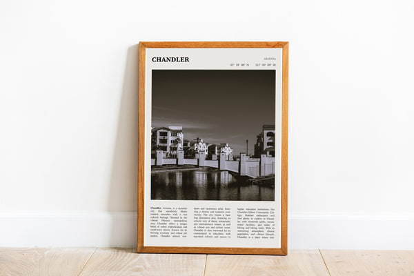 Chandler Arizona Wall Art Poster Poster  Chandler Arizona Black White Poster  Poster  Art Gift 1685459600