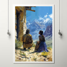 Finding Faith, Christian Art, Jesus Christ and Girl, Jesus Wall Art, Poster Art, Bible Verse Wall Art, Jesus and Woman Painting