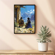 Finding Faith, Christian Art, Jesus Christ and Girl, Jesus Wall Art, Poster Art, Bible Verse Wall Art, Jesus and Woman Painting