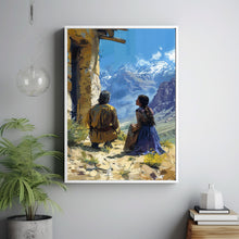 Finding Faith, Christian Art, Jesus Christ and Girl, Jesus Wall Art, Poster Art, Bible Verse Wall Art, Jesus and Woman Painting