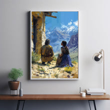 Finding Faith, Christian Art, Jesus Christ and Girl, Jesus Wall Art, Poster Art, Bible Verse Wall Art, Jesus and Woman Painting
