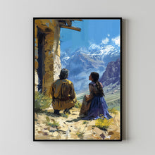 Finding Faith, Christian Art, Jesus Christ and Girl, Jesus Wall Art, Poster Art, Bible Verse Wall Art, Jesus and Woman Painting