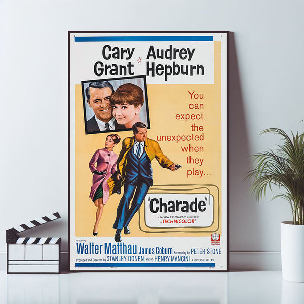 Charade Movie Poster, Wall Art Prints, Canvas Material Gift, Home Decor, Live Room Wall Art, Keepsake 1638870490