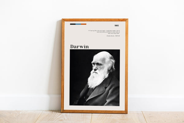 Charles Darwin Wall  Art Poster Charles Darwin Vintage Antique Poster Fine Art  Poster  Art Gift 1605780440