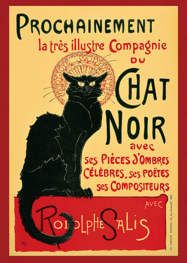 Chat Noir Print Wall art Poster 1562208126